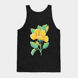 Yellow Hibiscus Tank Top